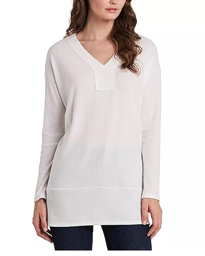 concause LONG SLEEVE SWEAT 新品未使用 LLsize Vince Camuto Women's Long Sleeve Drop Shoulder V-Neck Cozy